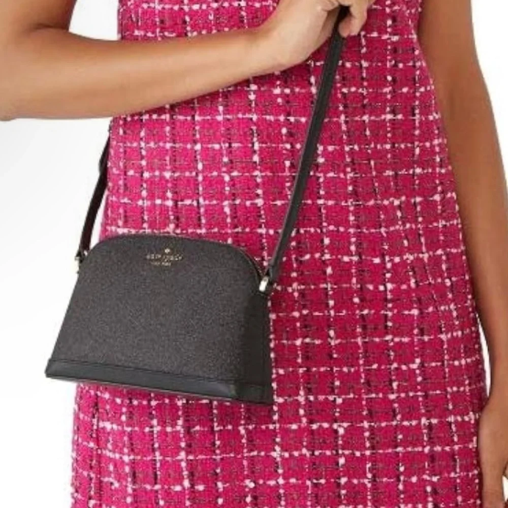 NWT RETAILS $249 Kate Spade Black Glitter Tinsel Small Dome Crossbody. - Picture 2 of 8
